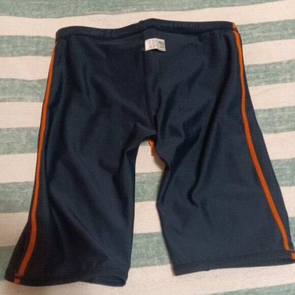 NWOT SPEEDO SWIM JAMMER, GRAY WITH ORANGE JAPANESE SIZE "O", (33"-34") - Picture 8 of 9